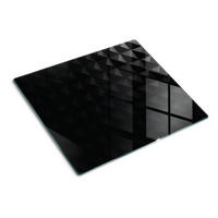 GLASPLATTE 60x52 cm Abstrakt - Schwarz, Glas (60/0.4/52cm) - TULUP