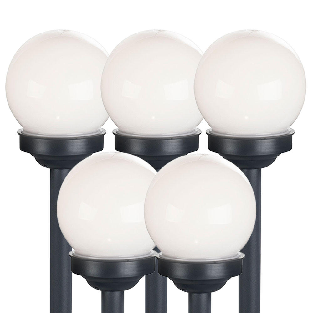 LED AUSSENLEUCHTE Solarkugel Weiß - Weiß, Kunststoff (10/10/38cm)