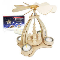 TISCH-PYRAMIDE 4 Engelfiguren a. Südtirol 14/18/24 cm - Multicolor, Holz (0.1/24/0.1cm) - Dekoteam24