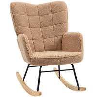 SCHAUKELSTUHL 98/71/101 cm braun aus Polyester mit Schaukelfunktion - Braun, Textil (98/101/71cm) - OKWISH