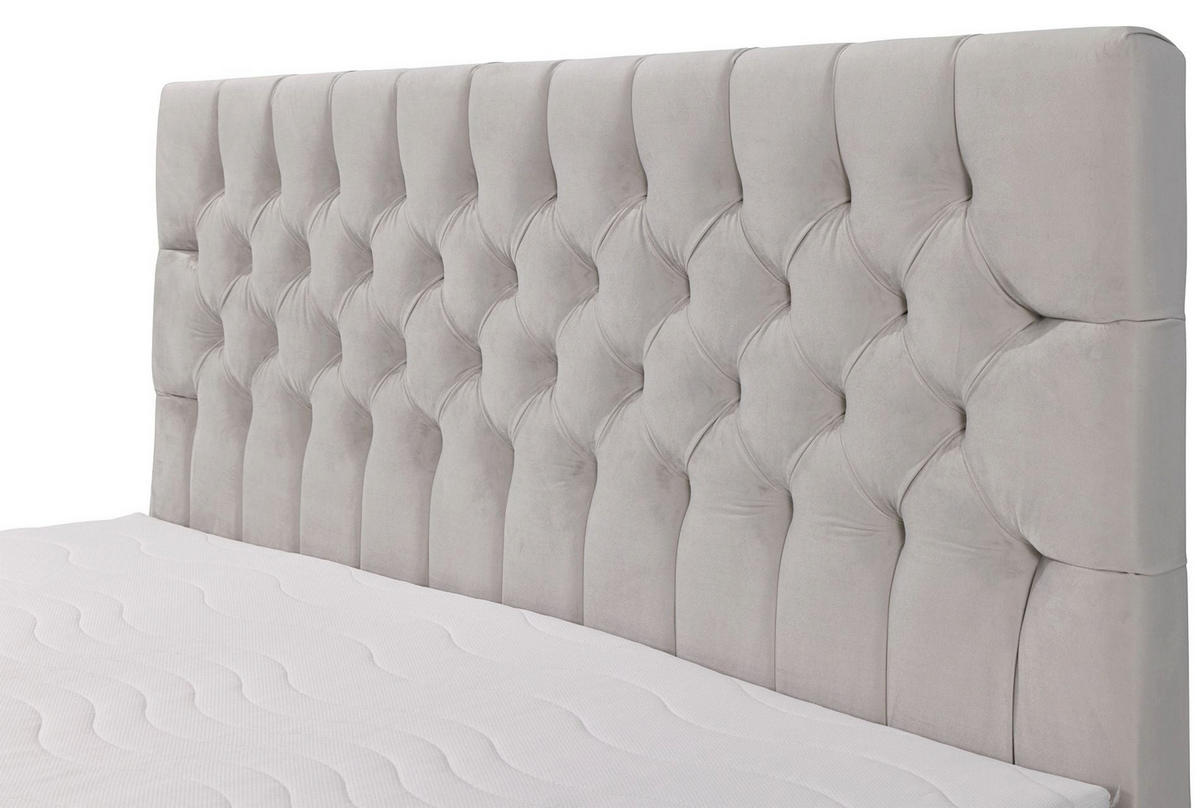 BOXBETT Daissy Hellbeige Samt 160x200 cm - Ecru, Textil (160/200cm) - Selsey