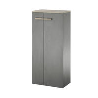 BAD-KOMMODE anthrazit matt, Eiche, Midischrank hängend, stehend 51 x 110 cm - Eichefarben/Anthrazit, Holzwerkstoff (51/115/30cm) - Furn.Design