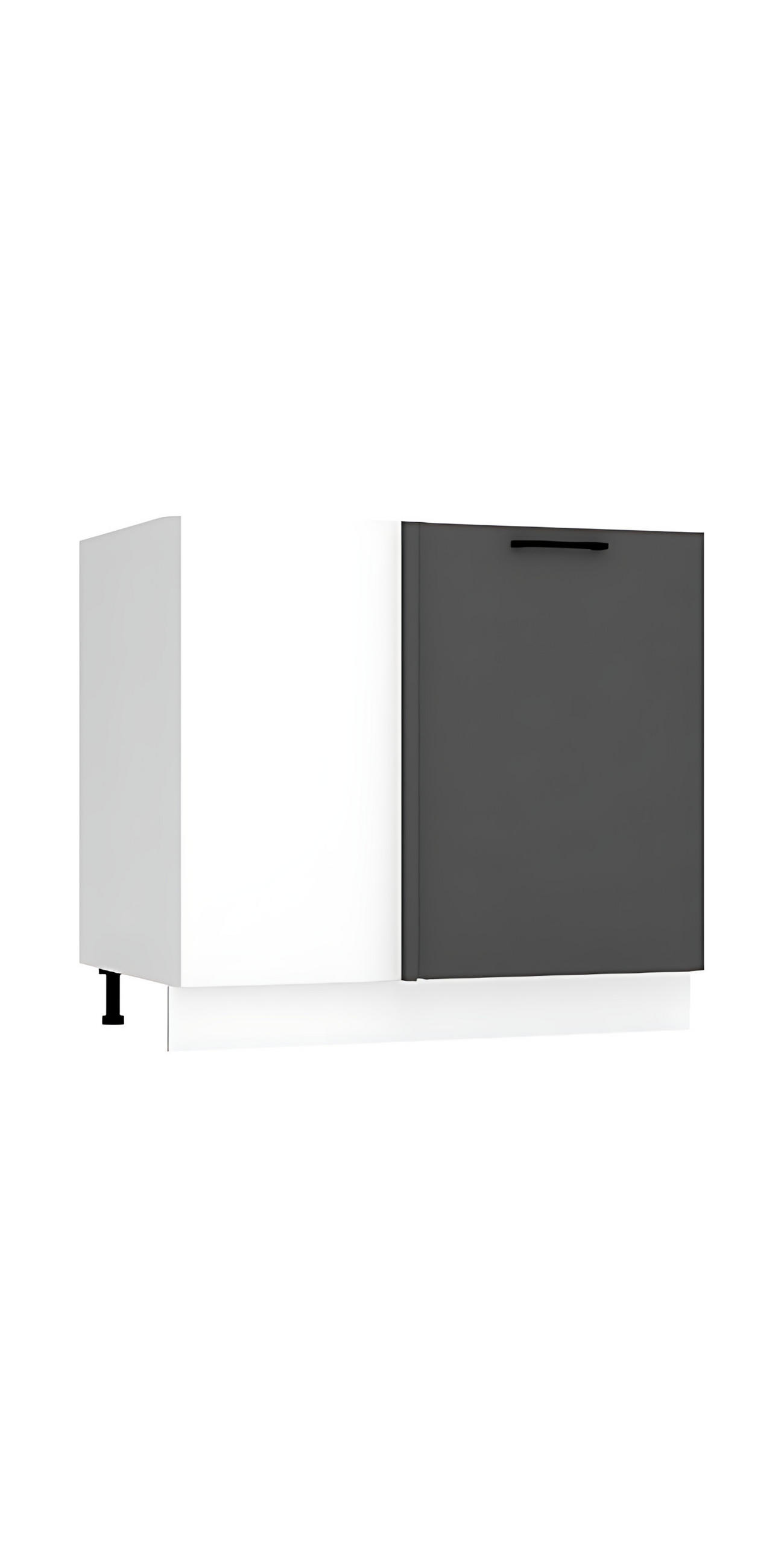ECKUNTERSCHRANK DNP P/L - Morvex - Praktische Ecklösung - Anthrazit, Holz/Metall (90/82/52.4cm) - ROYAL24_MARKT