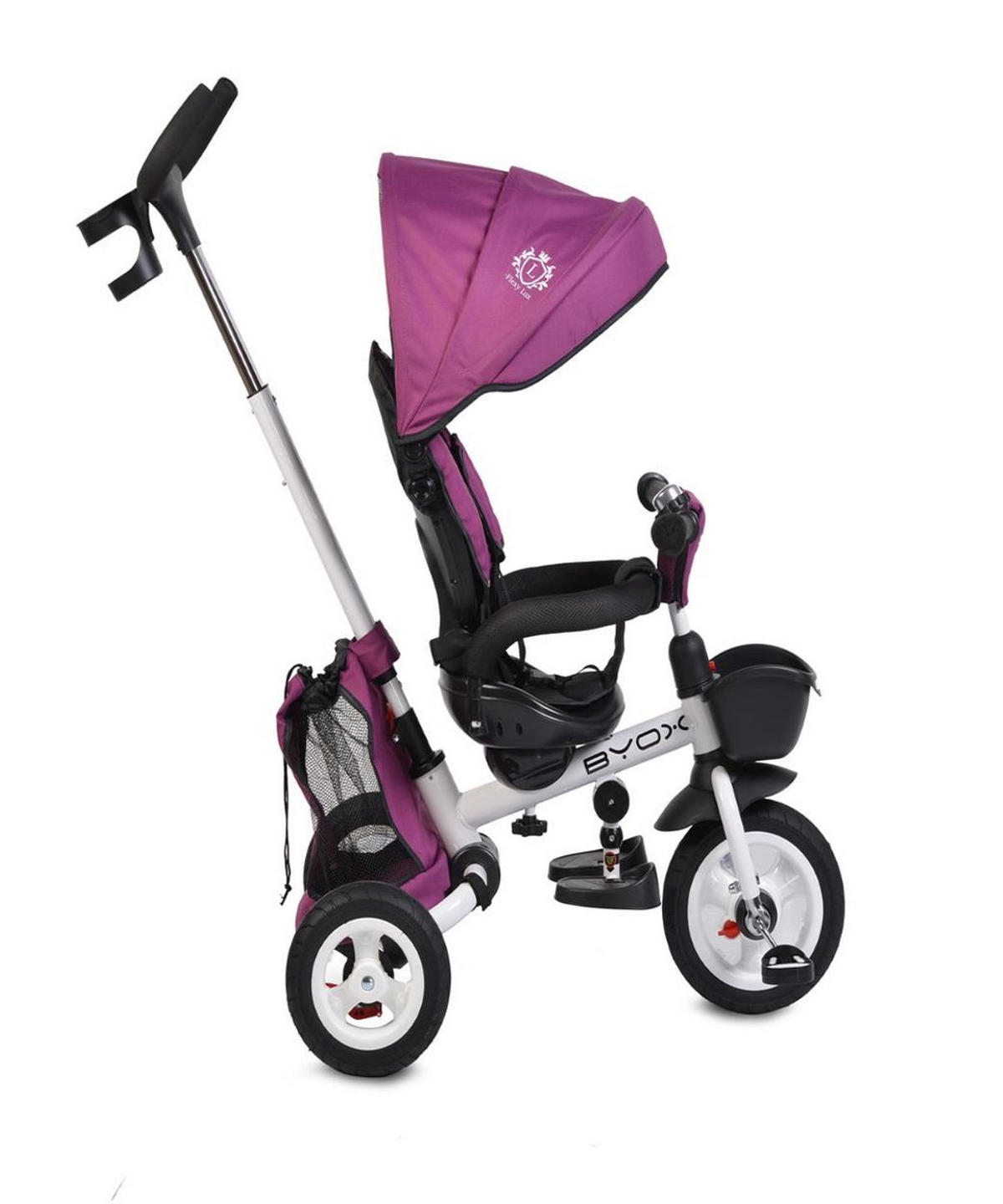 DREIRAD Flexy Lux 3 in 1 lila Tricycle klappbar, Gummireifen, drehbarer Sitz - Violett, Metall (75/52/110cm)