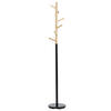 KLEIDERSTÄNDER Kiefernholz/Metall hellbraun/schwarz 170 cm Aubum - Hellbraun/Schwarz, Holz (29/170/29cm) - Beliani