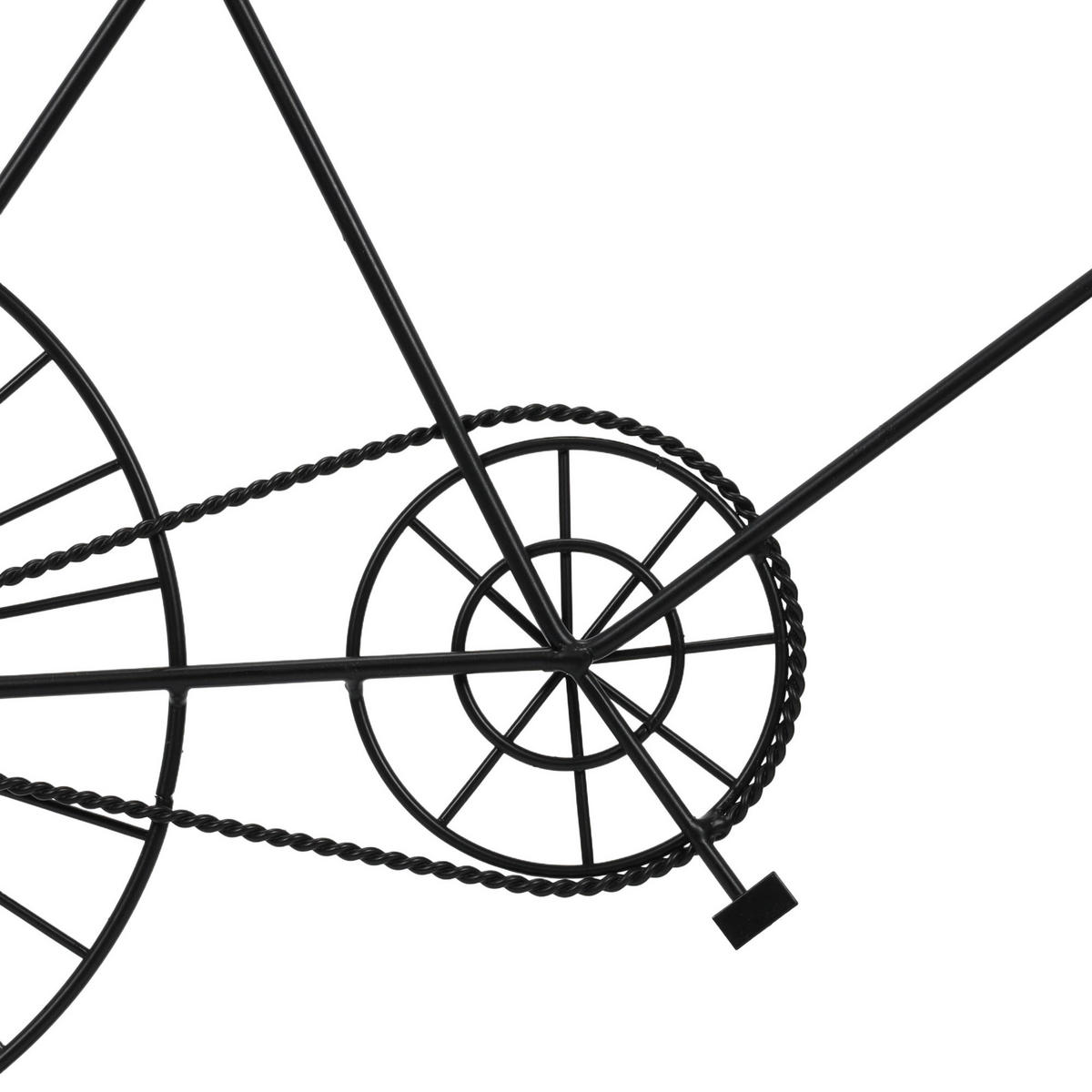 WANDDEKORATION Retro-Design Uhr Fahrrad 60/32/5 cm - Schwarz, Holzwerkstoff (60/33/5cm) - Home Styling Collection