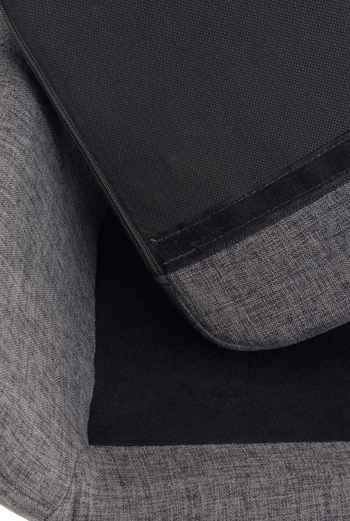 BARHOCKER Stoff hellgrau - Eukalyptusholzfarben/Hellgrau, Holz/Textil (55/99/46cm) - CLP