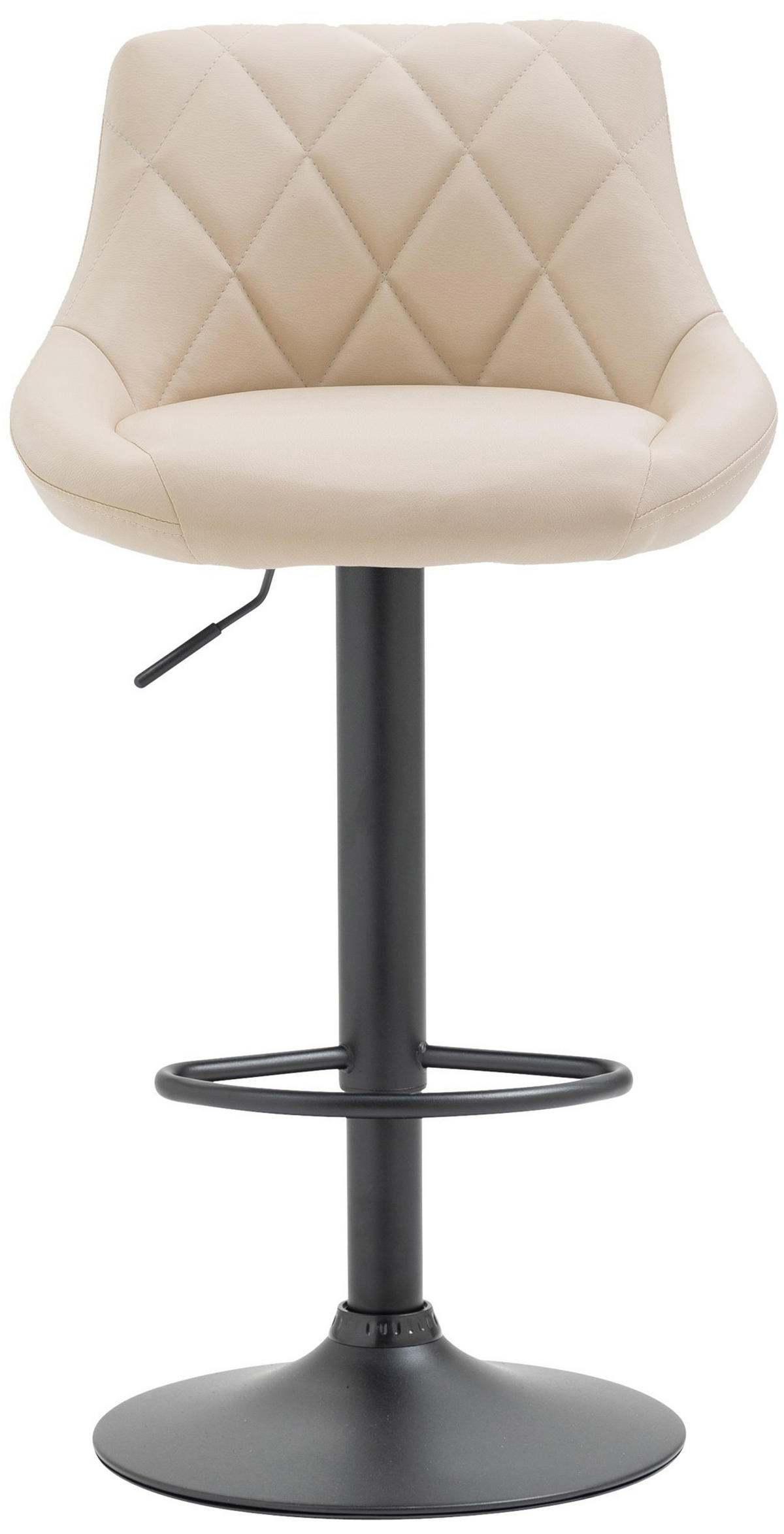 BARHOCKER Lazio 83-104x46x49 cm Creme - Creme, Leder (46/83/49cm) - furnicato