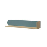 WANDREGAL LEXO 15 120/20/25 cm in Eiche Cremona/Meeresblau - Blau/Eichefarben, Holzwerkstoff (120/20/25cm) - Deine Möbel 24