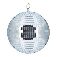 DISCOKUGEL - Silberfarben, Glas/Textil (20/23.5/20cm) - Relaxdays