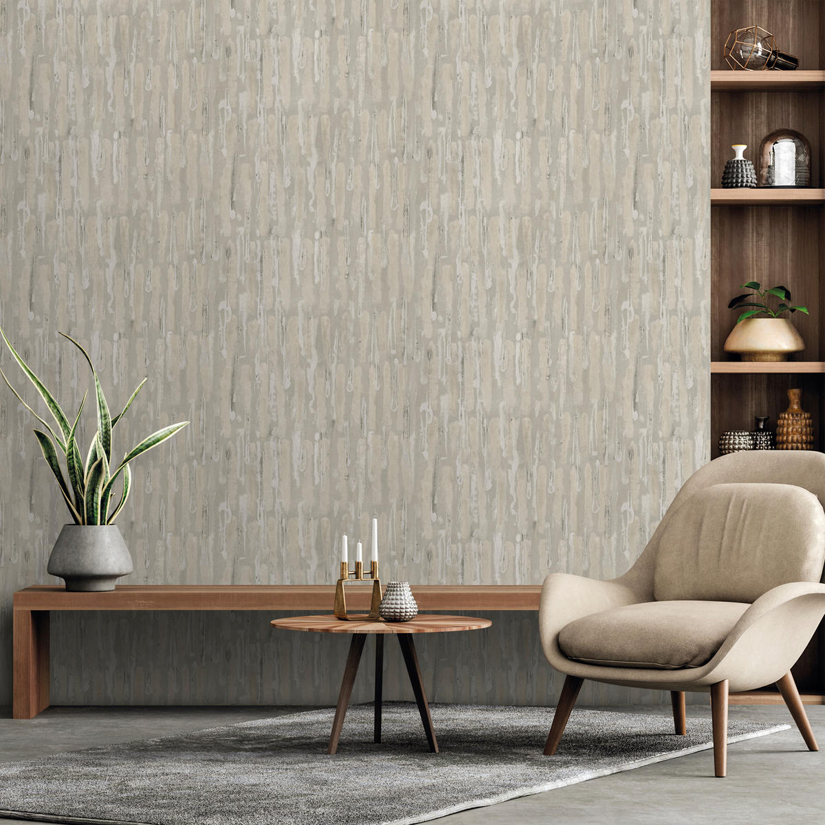 TAPETE Holzoptik 53 cm x 10 m - Beige, Papier (53/1000cm) - Sanders & Sanders