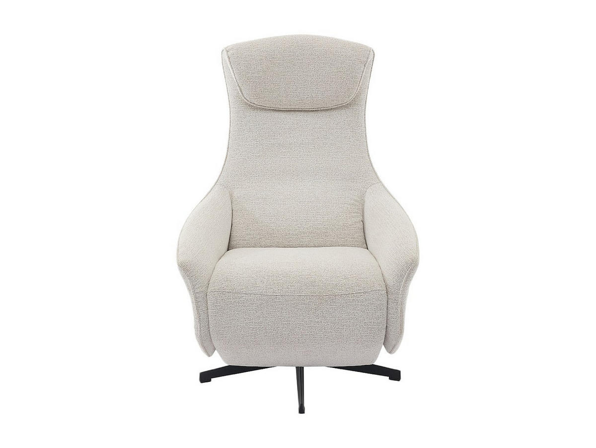 ELEKTRISCHER Relaxsessel - Stoff strukturiert - Beige - TASEMO - Beige, Textil (76.5/112/86cm) - Vente-Unique