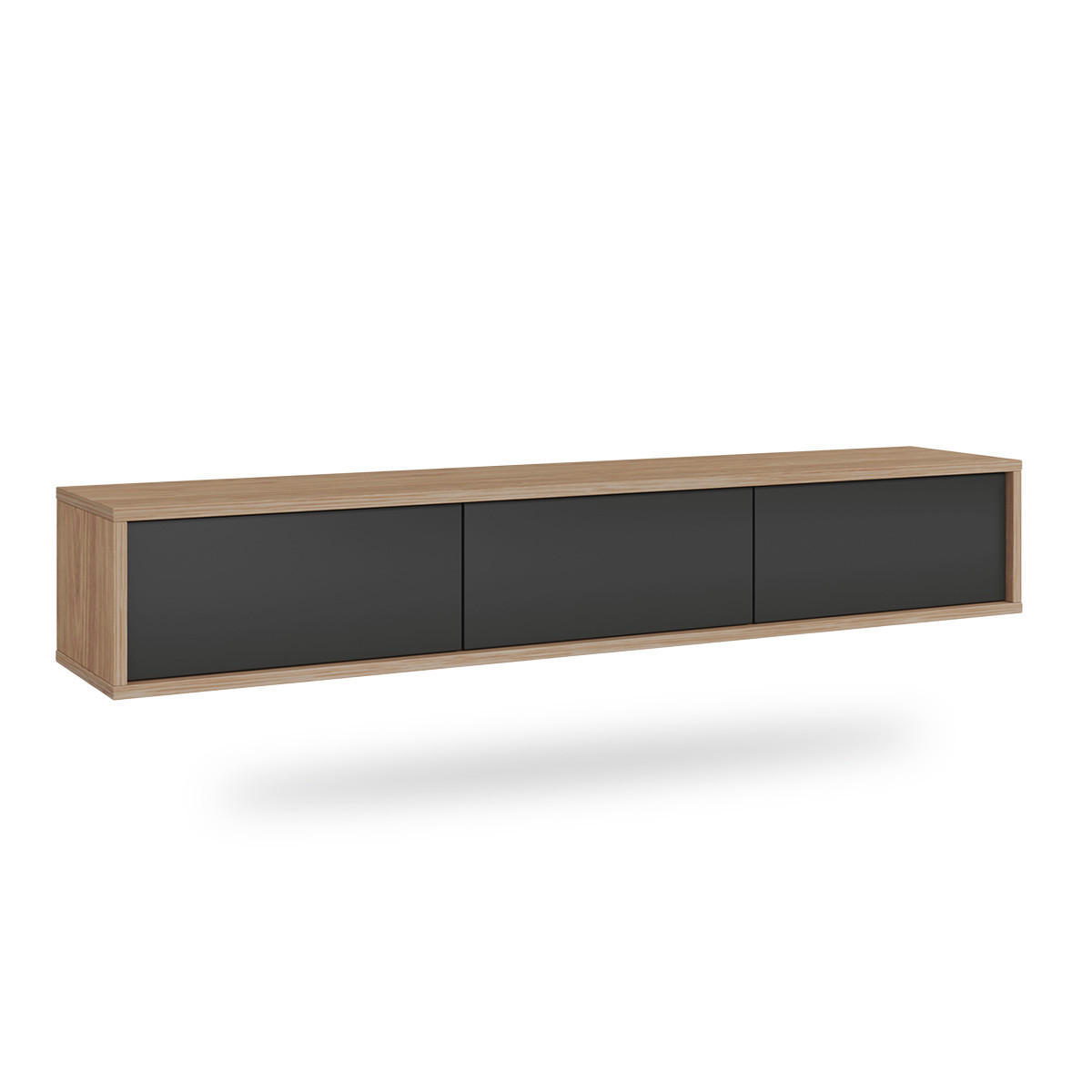 TV-MÖBEL Idra Grau und Holz - Grau, Holzwerkstoff (180/32/36cm) - Petits-meubles