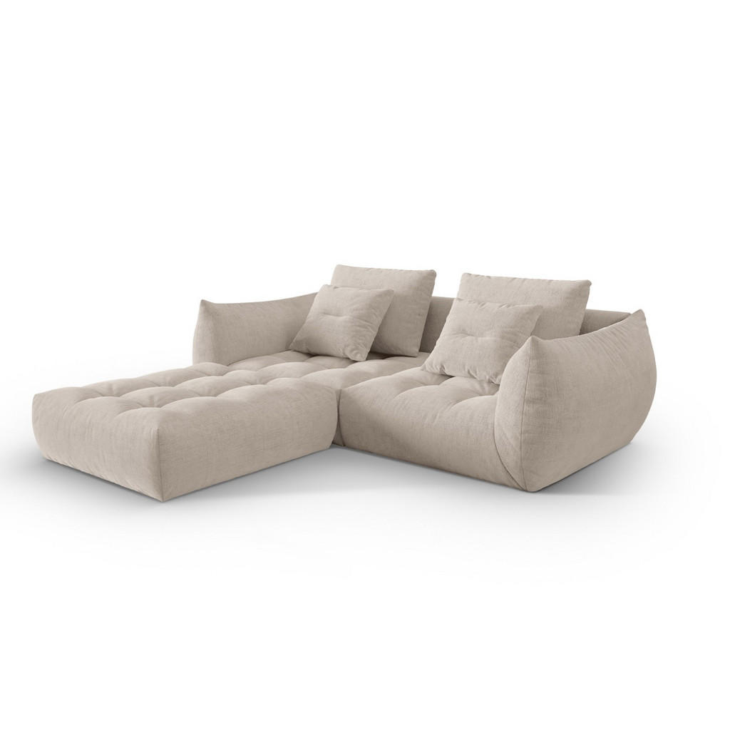 Thumbnail - Micadoni Sofa, Mokka, Textil, 3-Sitzer, L-Form, 232x216 cm, Hergestellt in Europa, Oeko-Tex®, Wohnzimmer, Sofas & Couche...