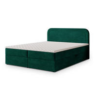 BOXBETT ARMEL 160x200 cm mit Matratze und Topper - Grün - Grün, Holz (160/200cm) - MASSENO