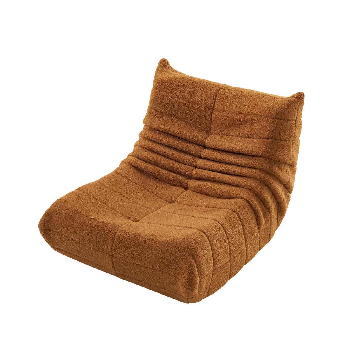 LIEGESESSEL 85/110/79 cm Orange Ergonomische Unterstützung für Schlafzimmer Wohnzimmer - Orange, Textil (110/79/85cm) - OKWISH