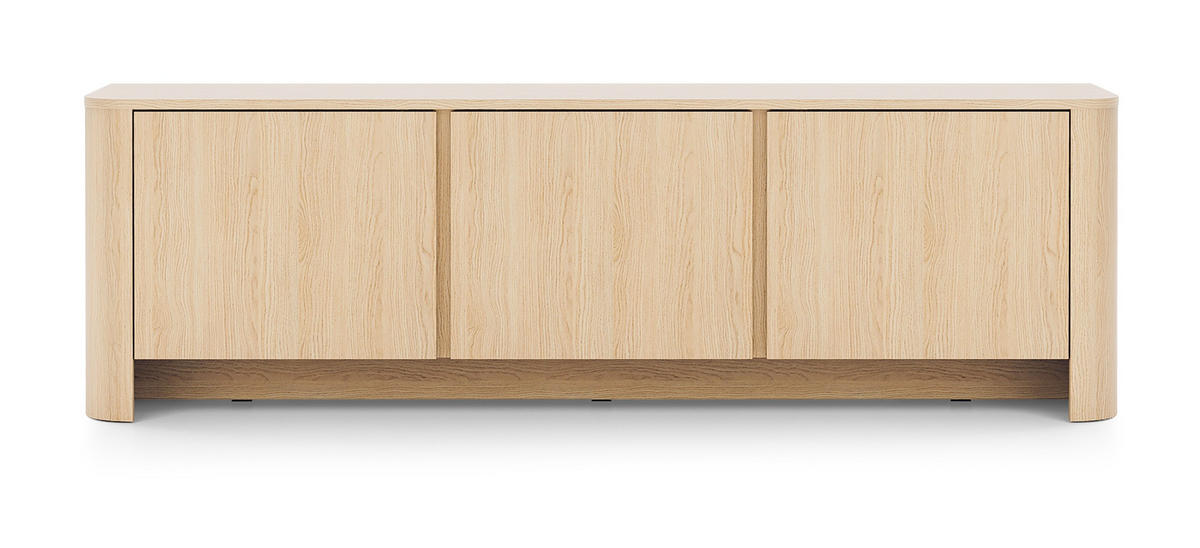 TV-SCHRANK 168 cm Mezzano mit 3 Türen, Eiche Vicenza - Eichefarben, Holz (168/52/39cm) - Emporius