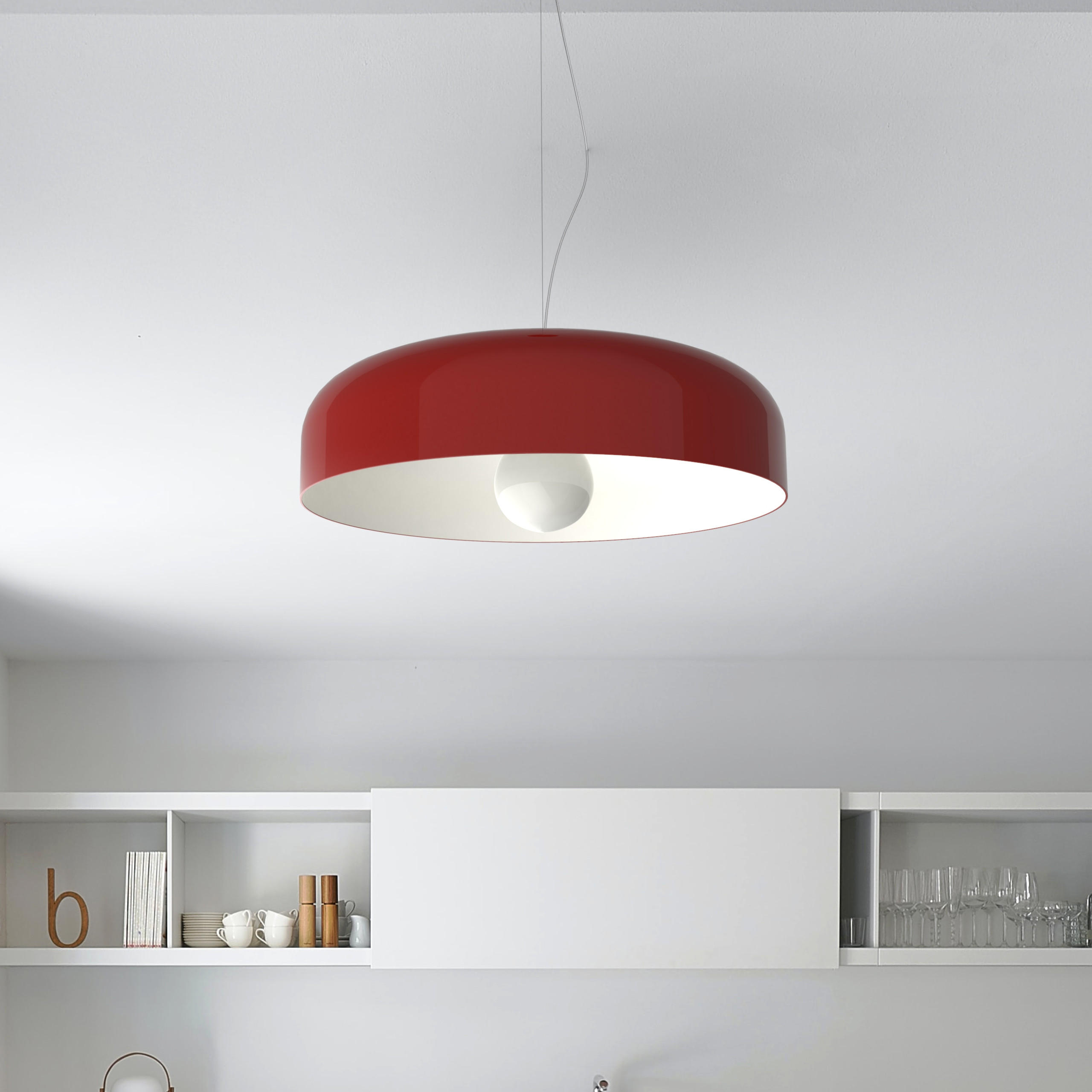 HÄNGELEUCHTE - Rot, Metall (50/50/12cm) - Lumicom