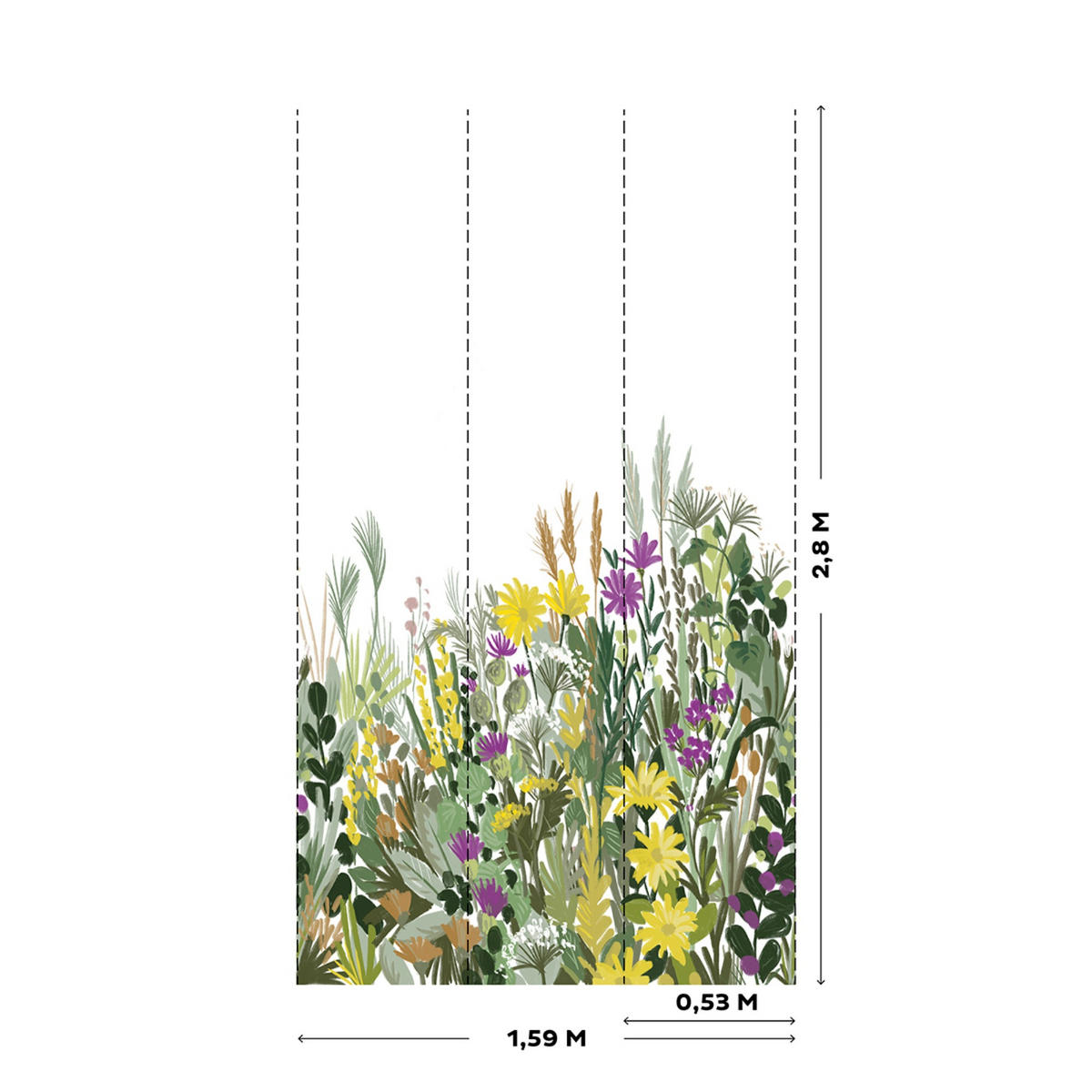 FOTOTAPETE Garance 280x159cm - Multicolor, Papier/Kunststoff (159/1cm) - Art for the Home
