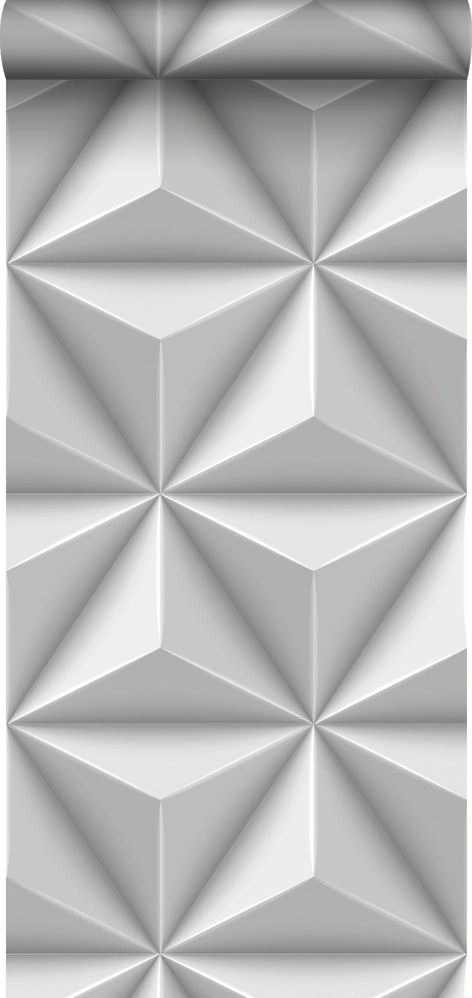 TAPETE 3D-Muster 53 cm x 10.05 m - Grau, Papier (53/1000cm) - Origin Wallcoverings