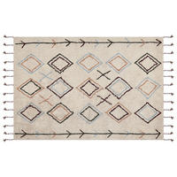 TEPPICH geflochten Corum 230/160 cm - Beige, Textil (160/230cm) - Beliani