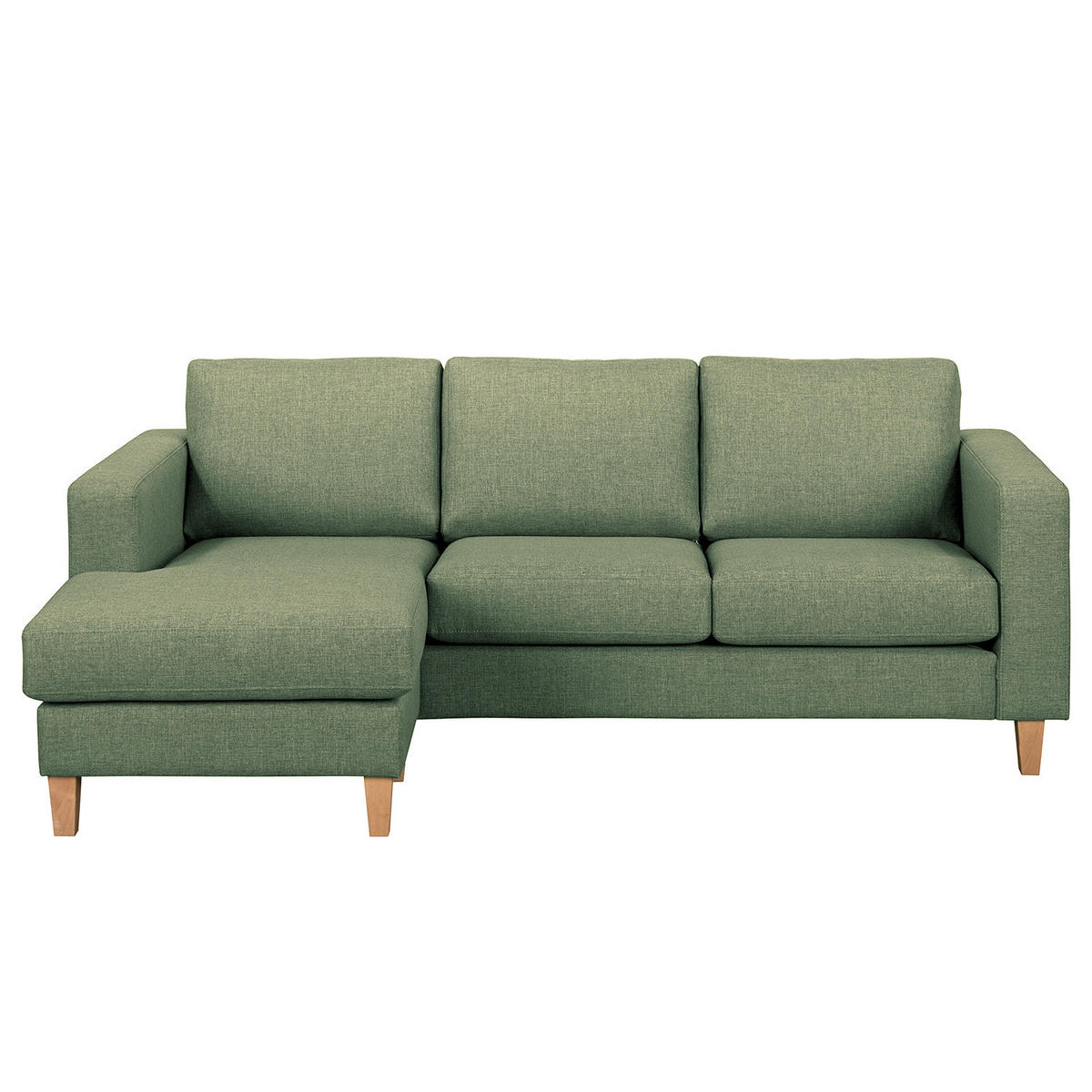 ECKSOFA 2-SITZER mit Longchair - Buchefarben/Pinienfarben, Holz/Buchenholz (214/140cm) - home24