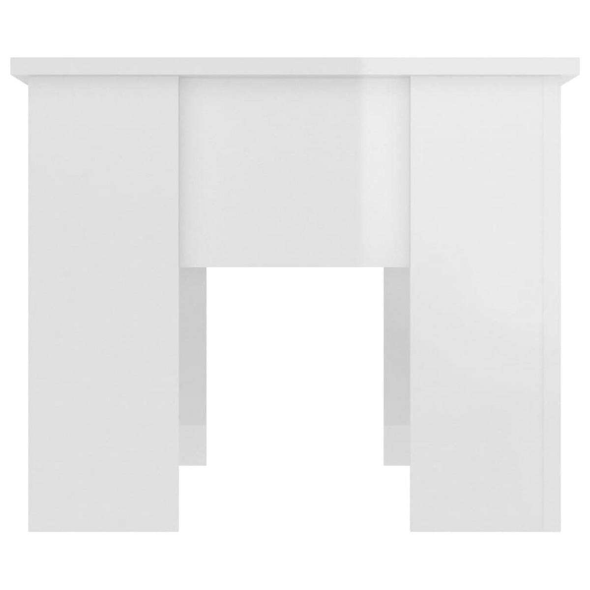 COUCHTISCH Hochglanz-Weiß 79x49x41 cm Holzwerkstoff - Weiß, Holzwerkstoff (79/49/41cm) - furnicato