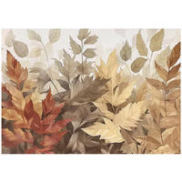 FOTOTAPETE Blätter Boho Natur Wohnzimmer Vlies Tapete 350x250 - Multicolor, Papier (350/250cm) - Wallarena