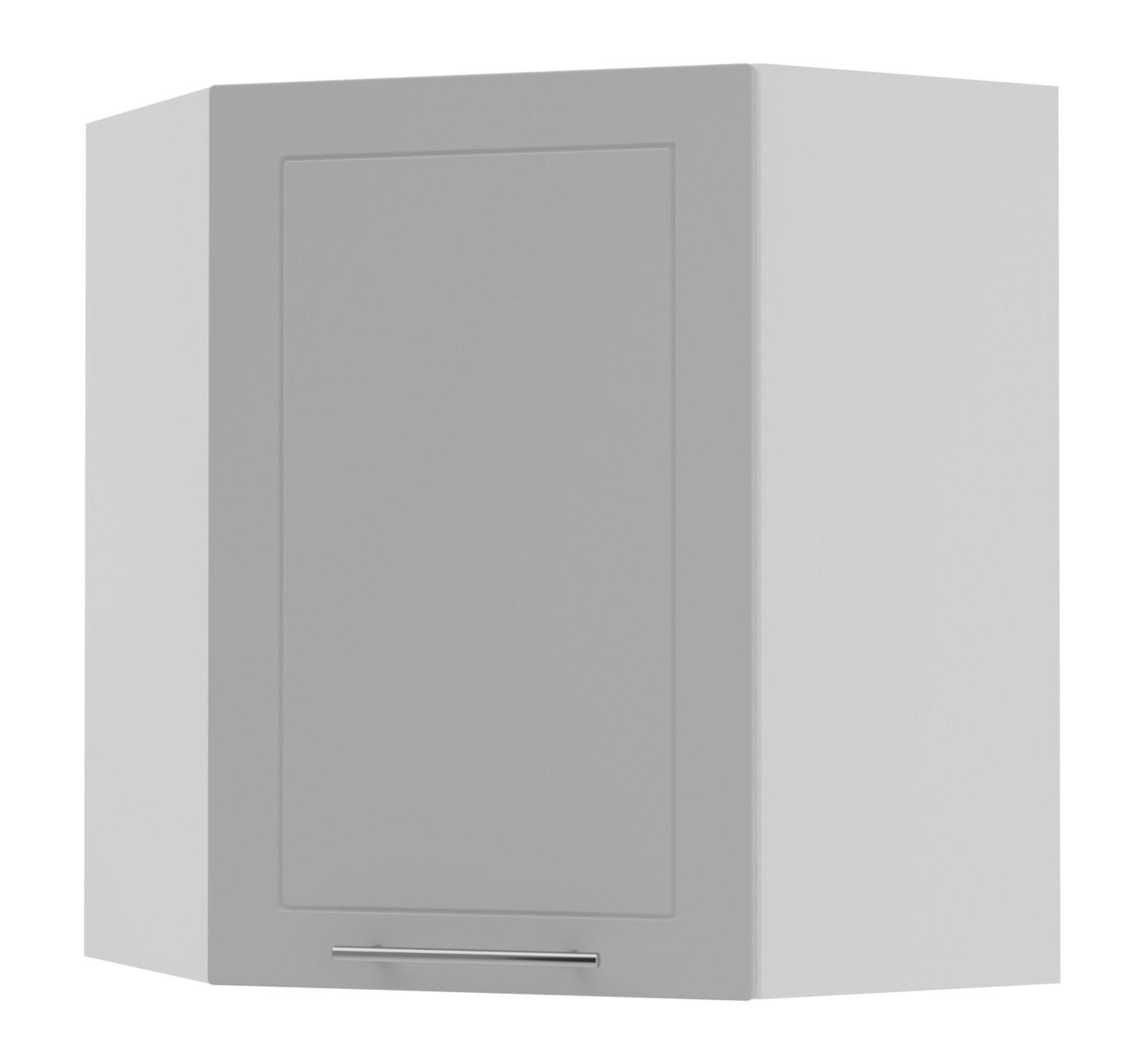 KÜCHENHÄNGESCHRANK Kvantum W10/60 Dust Grey Matt / Weiß Matt 60 / 60 / 72cm - Weiß/Grau, Holz/Holzwerkstoff (60/72/60cm) - Feldmann-Wohnen