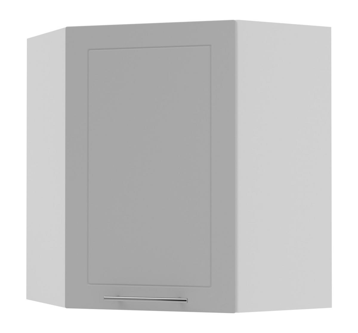 KÜCHENHÄNGESCHRANK Kvantum W10/60 Dust Grey Matt / Weiß Matt 60 / 60 / 72cm - Weiß/Grau, Holz/Holzwerkstoff (60/72/60cm) - Feldmann-Wohnen