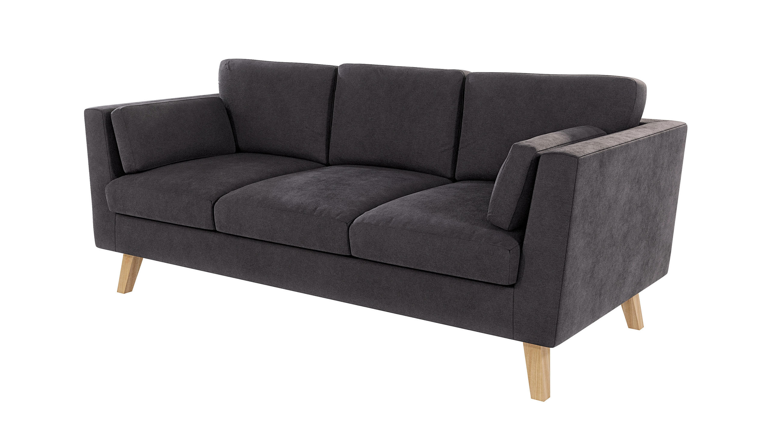 S-Style 3-Sitzer-Sofa Graphit 206x90x89 cm