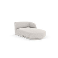 CHAISELONGUE rechts Miley aus Chenille-Stoff hellgrau - Hellgrau, Textil (90/70/156cm) - Micadoni