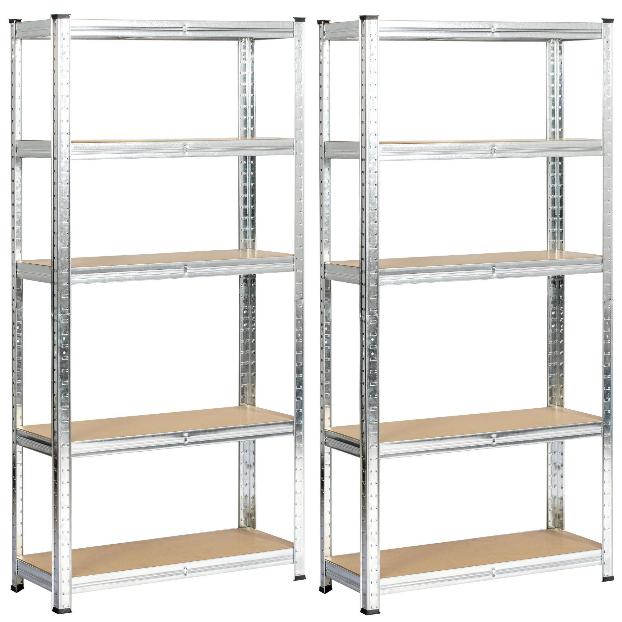 SCHWERLASTREGAL galvanisiertes Silber 70x30x154 cm - Silberfarben, Metall (70/154/30cm) - Akord