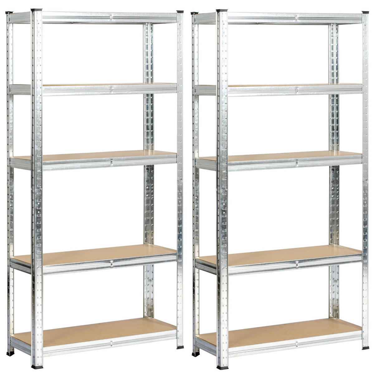 SCHWERLASTREGAL galvanisiertes Silber 70x30x154 cm - Silberfarben, Metall (70/154/30cm) - Akord