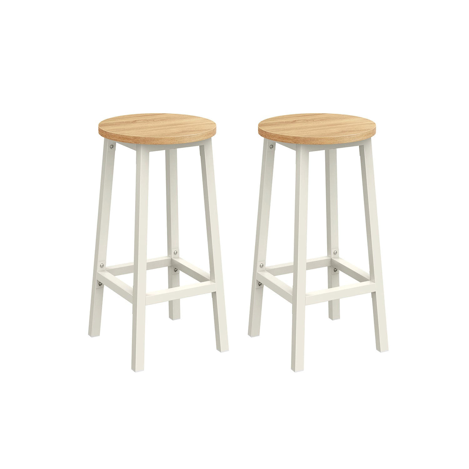 BARHOCKER ANTANANARIVO 2ER-SET - Beige, Holzwerkstoff (32/65/32cm) - Hansiro