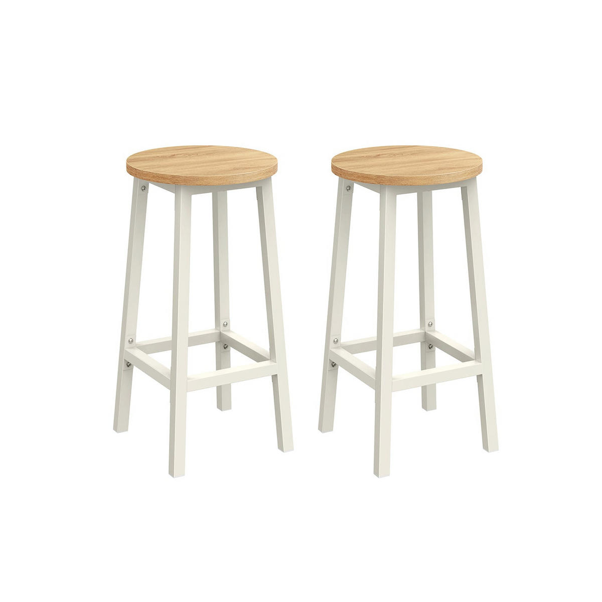 BARHOCKER ANTANANARIVO 2ER-SET - Beige, Holzwerkstoff (32/65/32cm) - Hansiro