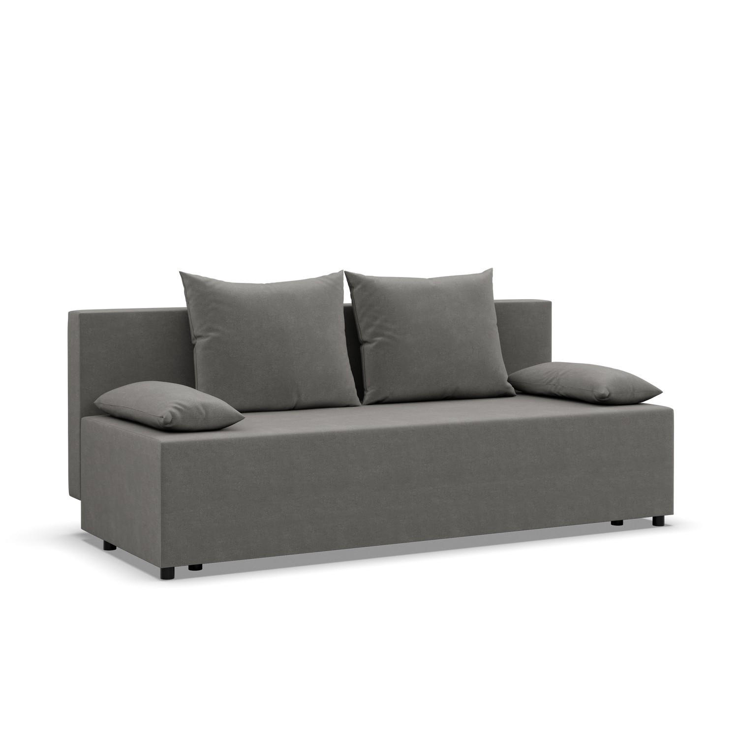 SOFA 3-SITZER MIT SCHLAFFUNKTION FERMO Grau - Grau, Textil (92/95/191cm) - Mebligo