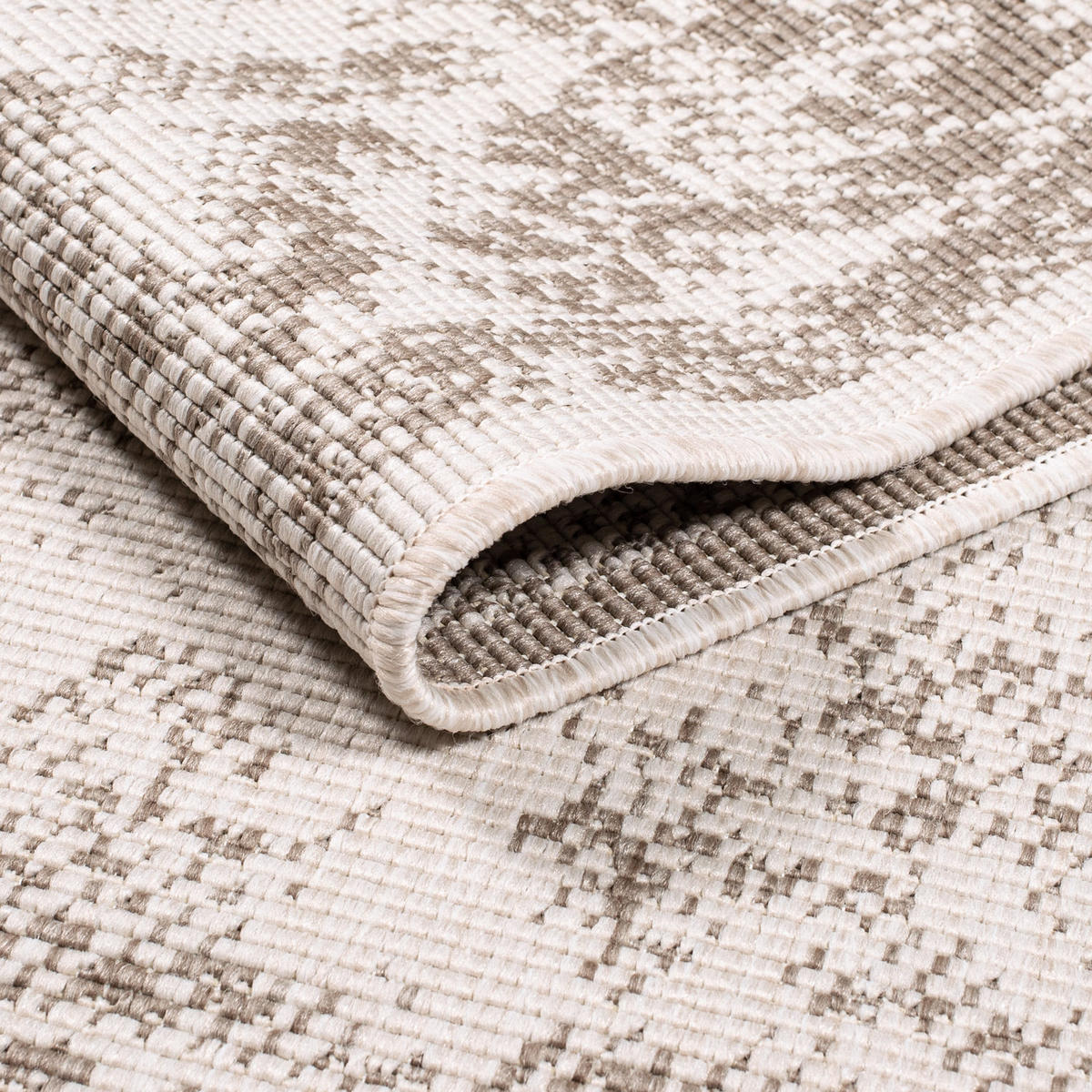OUTDOOR-TEPPICH DuoRug 5577 Creme 80x150 cm - Beige, Textil (80/150cm) - carpet city