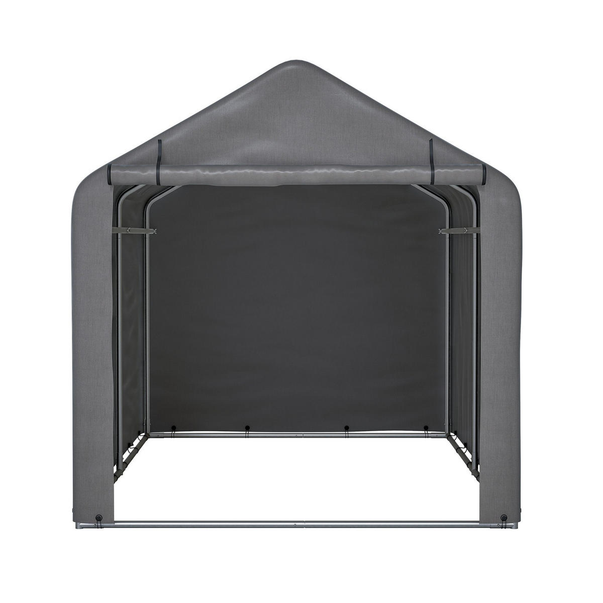 FAHRRADGARAGE, Reißverschlusstür Lagerzelt - Silberfarben, Metall (160/165/220cm) - BEXEVUE