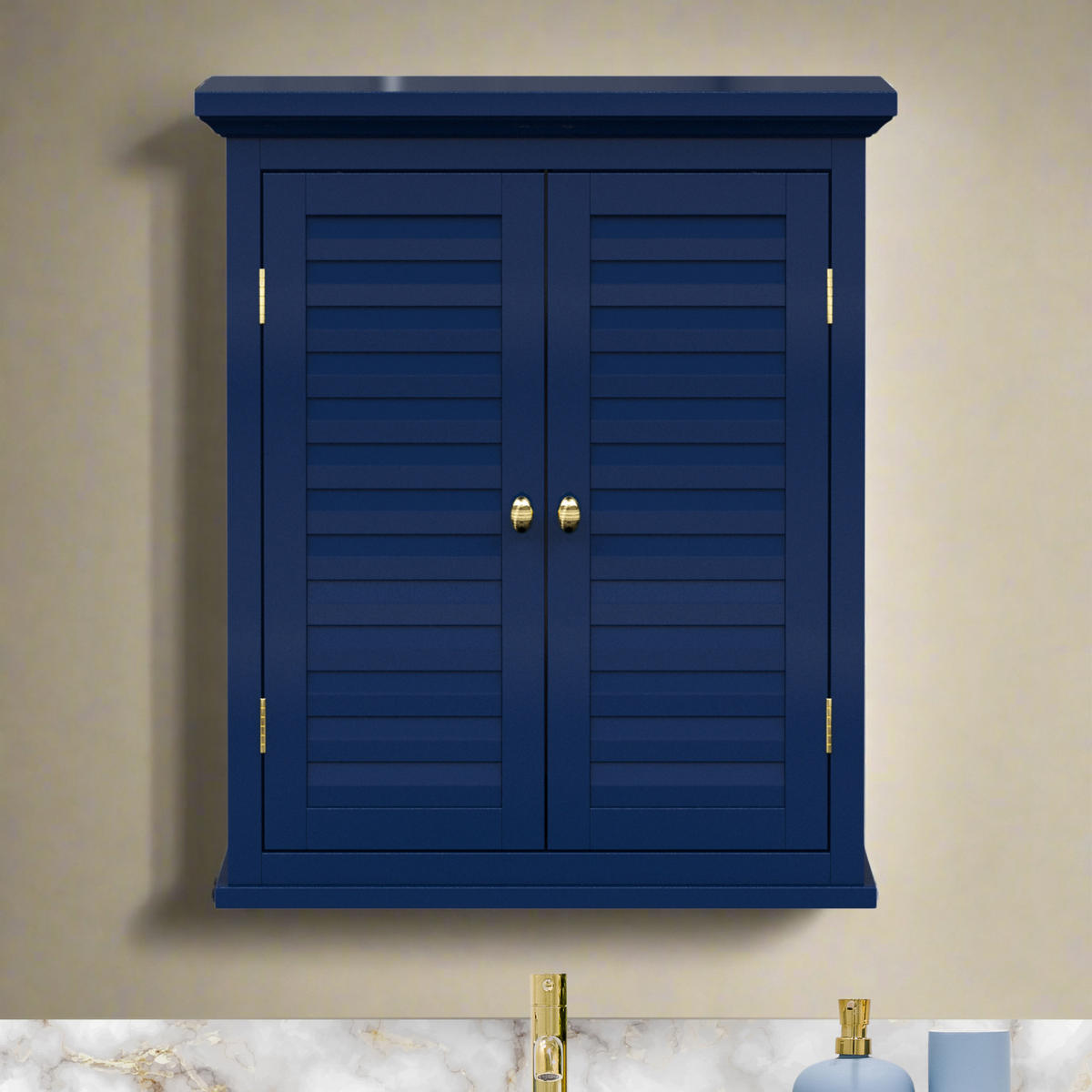 HÄNGESCHRANK 51/61/17 cm - Blau, Holzwerkstoff (51/61/17.8cm) - Teamson Home