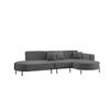 ECKSOFA Valencia - Dunkelgrau, Holzwerkstoff/Textil (321/165cm) - Fun Möbel