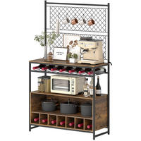BUFFET 96,5 cm Braun aus Holz mit Weinregal - Braun, Holz (38/165/96.5cm) - OKMYHOME