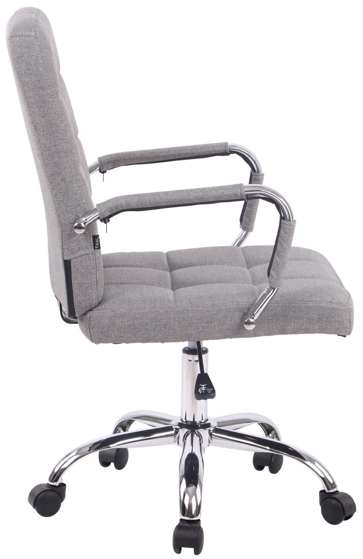 BÜROSTUHL Deal V1, Stoff Grau - Grau, Textil/Metall (56/104/62cm) - TPFLiving