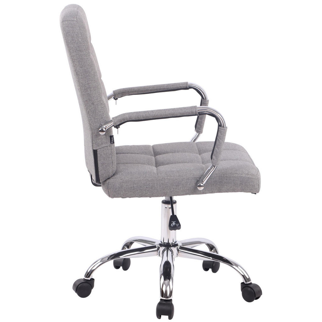 Thumbnail - TPFLiving Bürostuhl, Grau, Textil, 56x104x62 cm, Arbeitszimmer, Bürostühle, Drehstühle