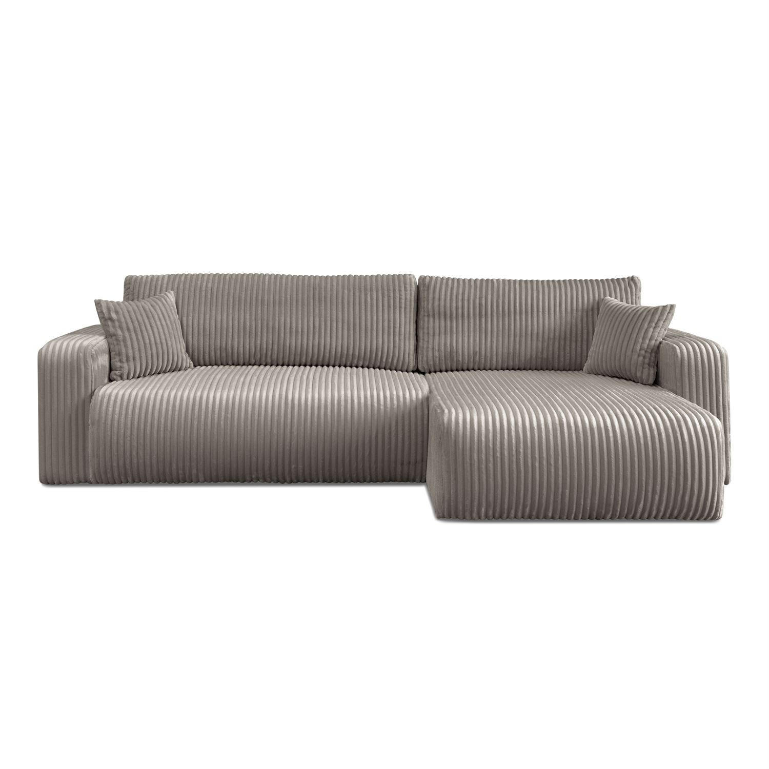 Ecksofa PRESTIGE SOFT mit Schlaffunktion und Bettkasten, Tilia 11 - Taupe, Textil (277/143cm) - Lookway