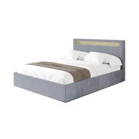 POLSTERBETT mit Bettkasten und Lattenrost, Boxbett ohne Matratze - GOLA 180x200 Grau - Grau, Holzwerkstoff/Textil (180/200cm) - ALTDECOR