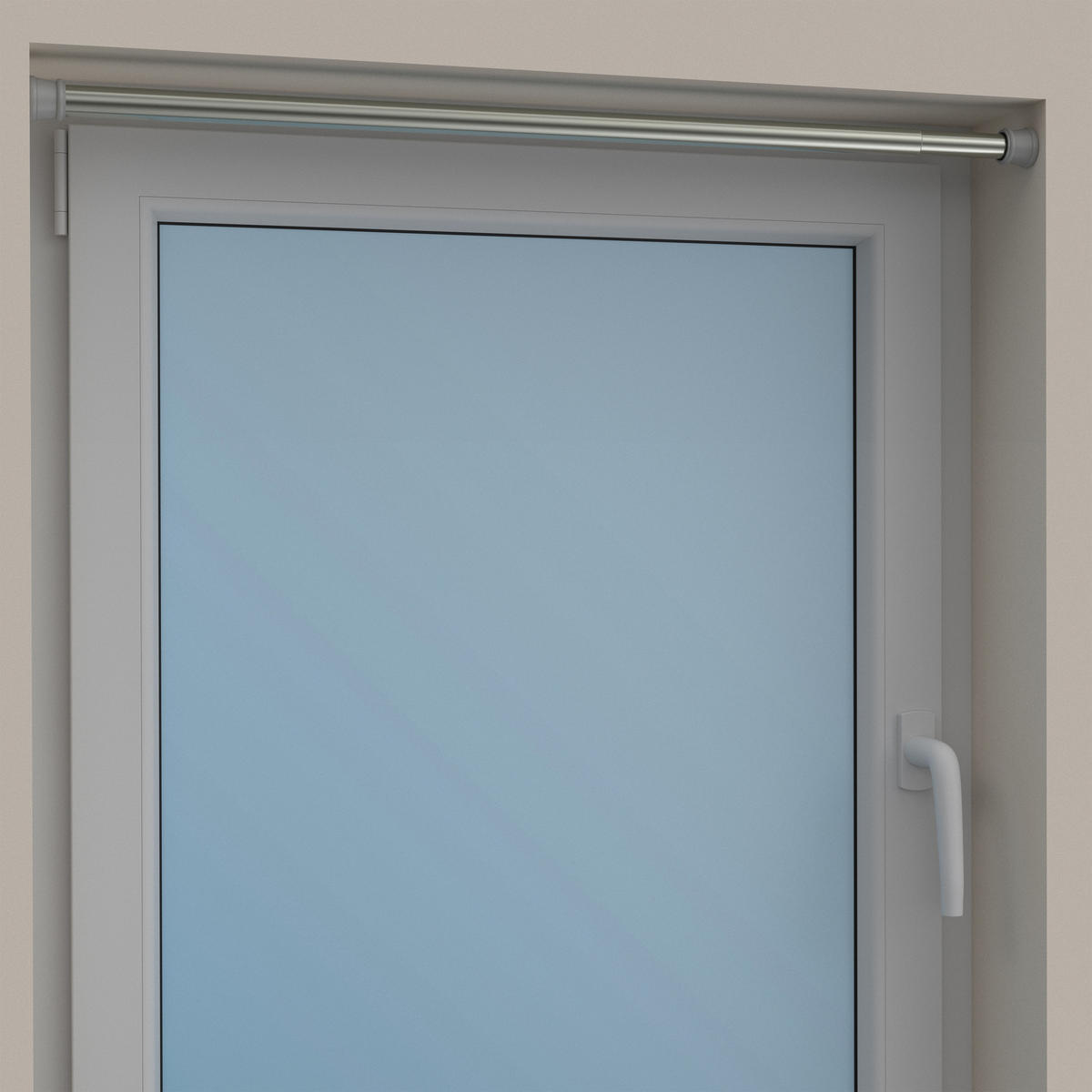 SPANNSTANGE/DUSCHVORHANGSTANGE Tensofix 80-130 cm, 26/23 mm Ø Edelstahl-Optik - Edelstahlfarben, Kunststoff/Metall (130cm) - INTERDECO