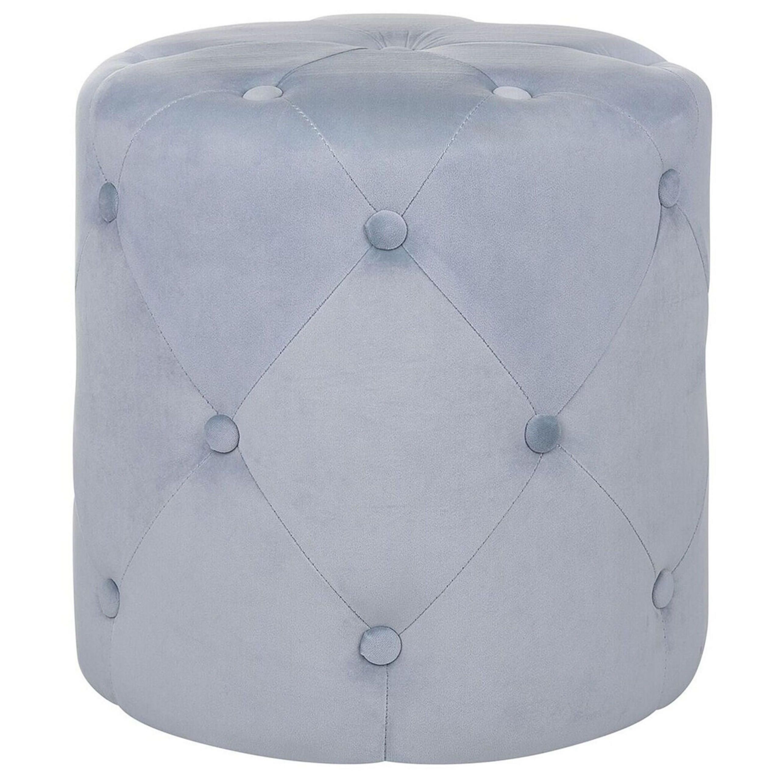 POUF Corolla 40/40/40 cm - Grau, Textil (40/40/40cm) - Beliani