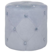 POUF Corolla 40/40/40 cm - Grau, Textil (40/40/40cm) - Beliani