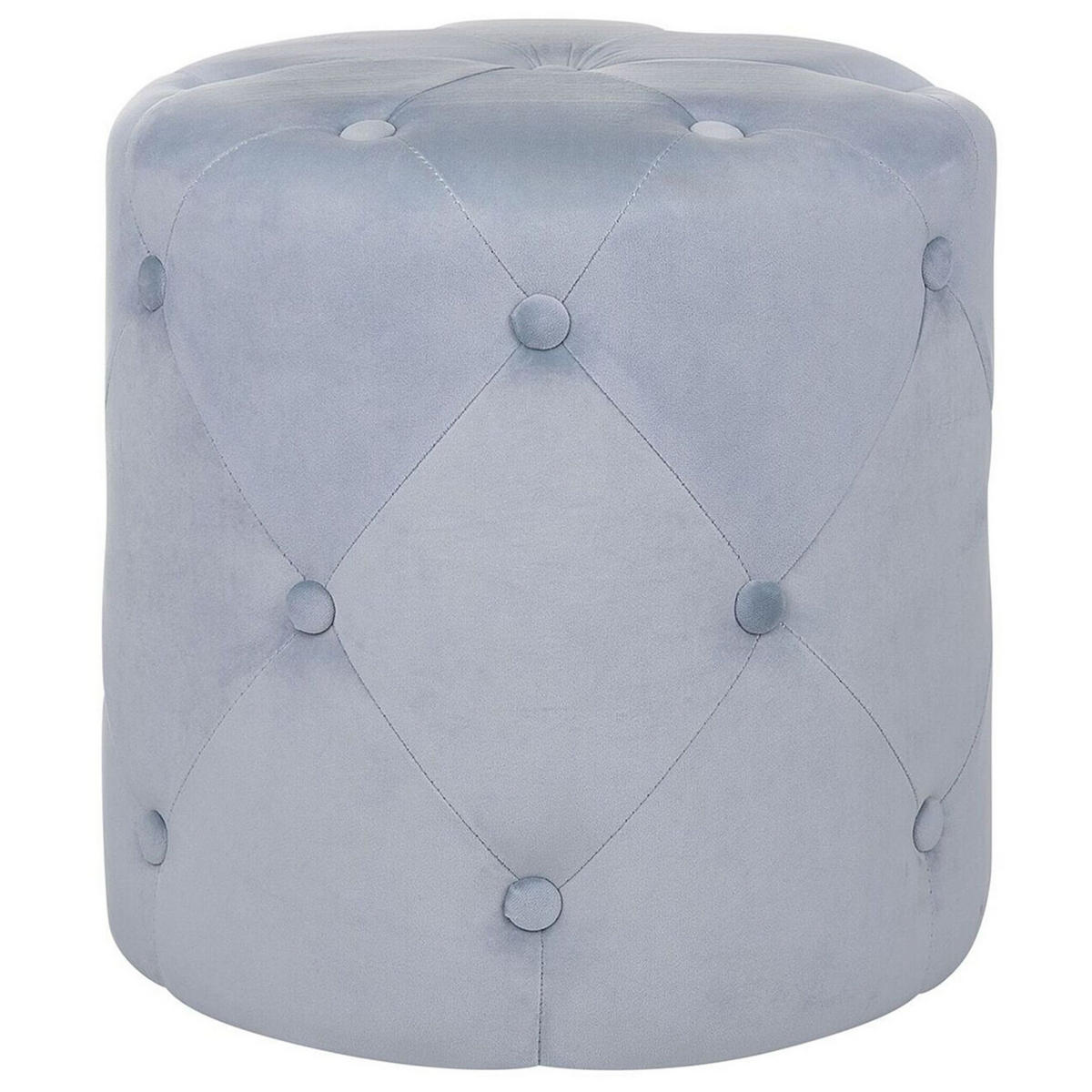 POUF Corolla 40/40/40 cm - Grau, Textil (40/40/40cm) - Beliani